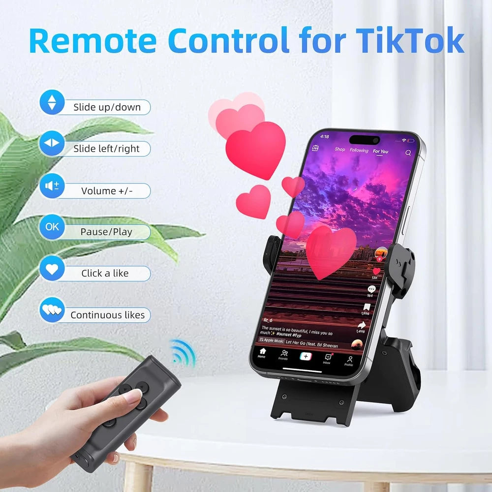 Bluetooth Scrolling Ring with Phone Stand