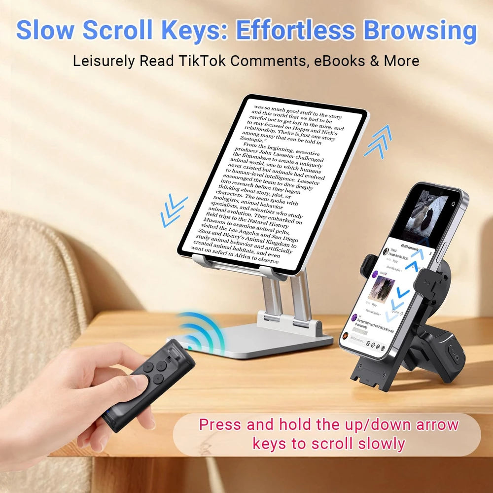 Bluetooth Scrolling Ring with Phone Stand